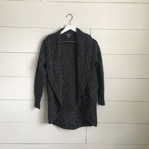 Eddie Bauer sweater gray medium cardigan duster